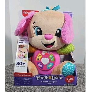 FisherPrice Laugh & Learn Smart Stages Sis Unisex 6-36M Pink JCT11 Musical Plush